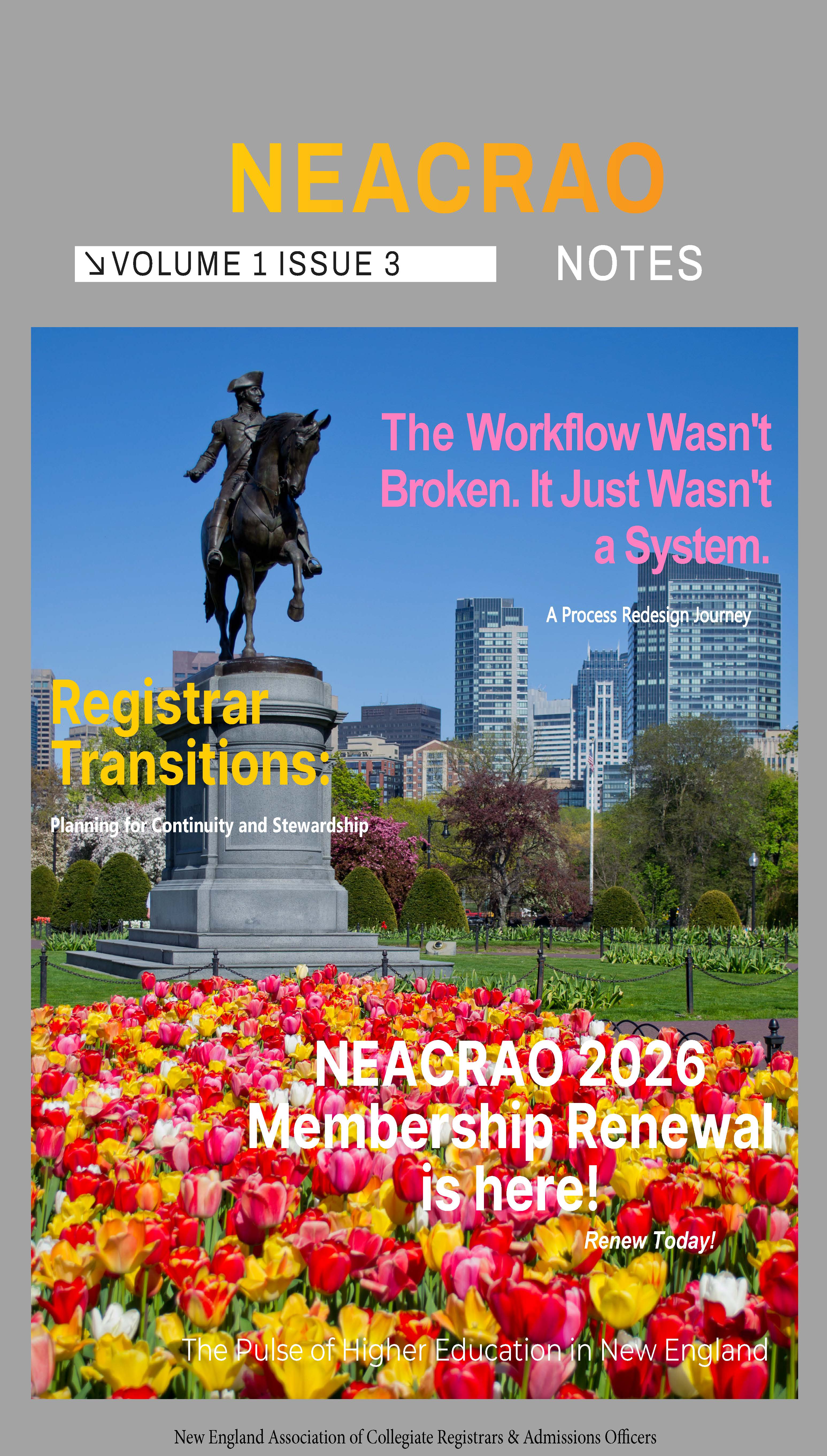 NEACRAO Notes Vol 1 Issue 3 Cover